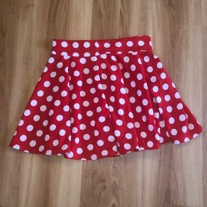 Polka dot mini skirt